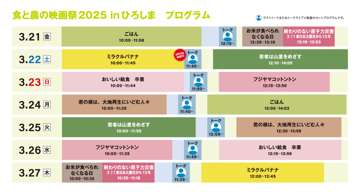 食と農の映画祭2025 上映プログラム